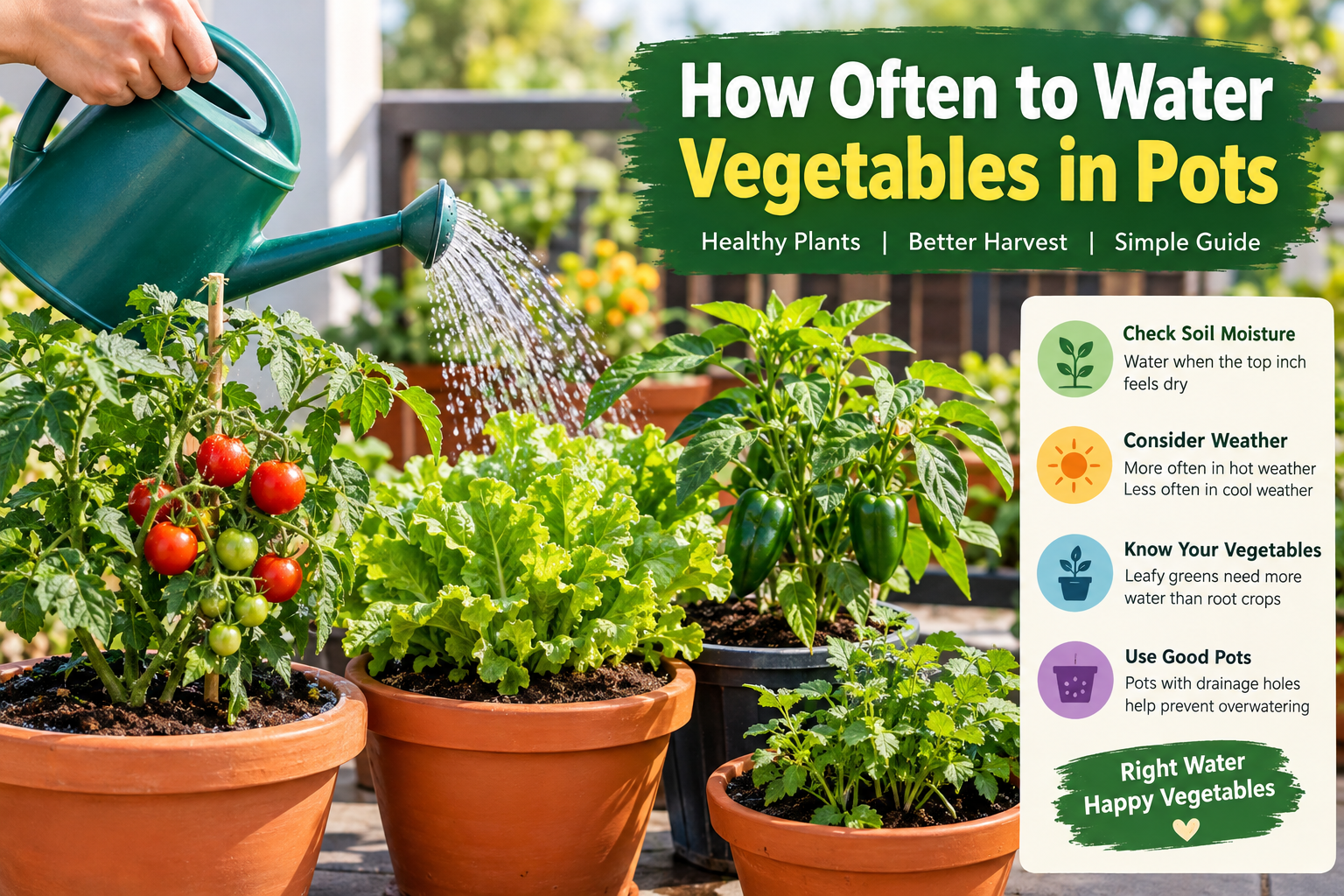 How Often to Water Vegetables in Pots