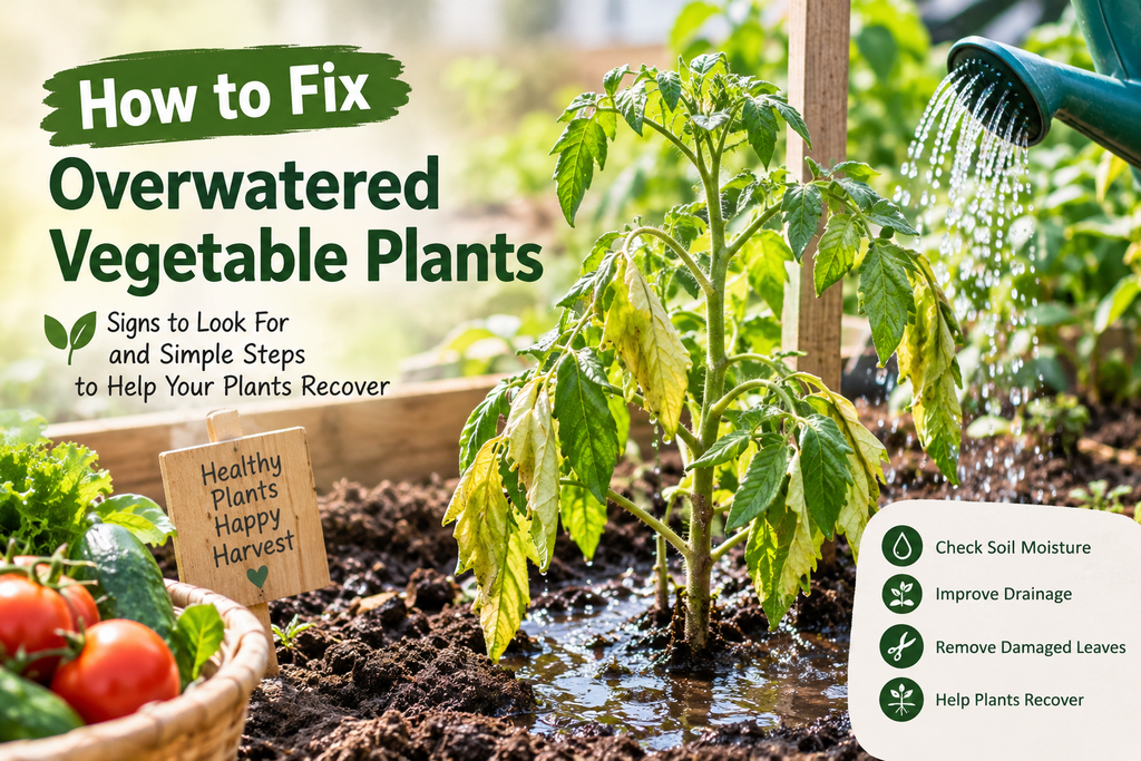How to Fix Overwatered Vegetable Plants