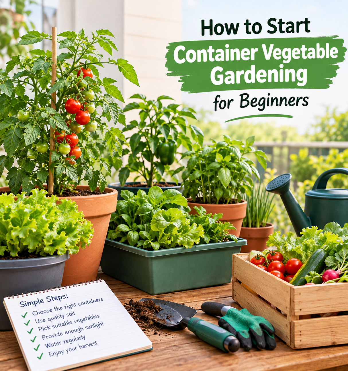 How to Start Container Vegetable Gardening for Beginners